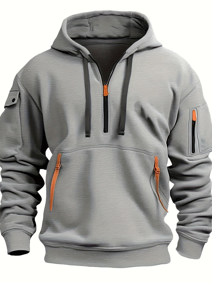 Men's hoodie with practical zipper pockets Chic & Stil