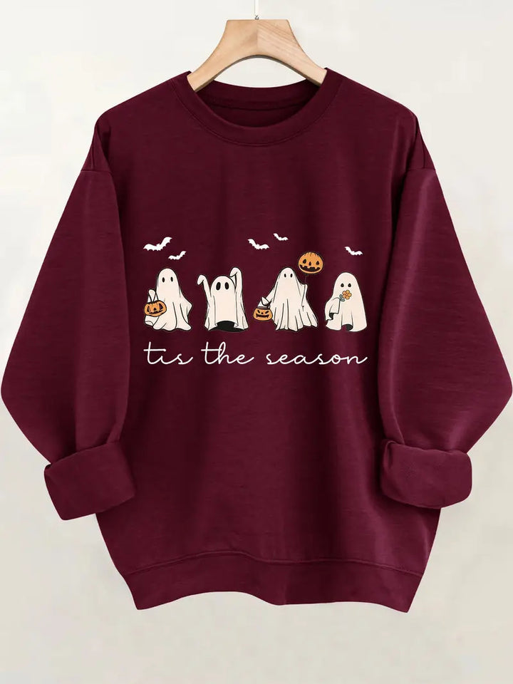 Sweatshirt pour femme avec motif d'Halloween joyeux et coupe décontractée Chic & Stil