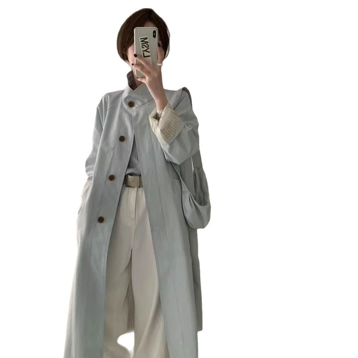 Manteau trench élégant pour femmes avec des détails de boutons et une coupe oversized Chic & Stil