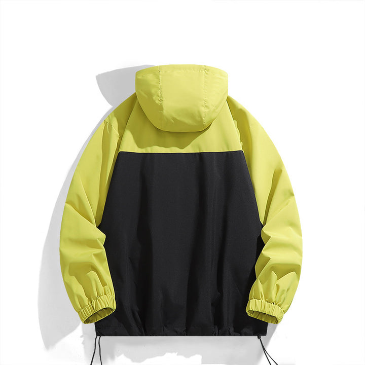 Functional windbreaker jacket for men with a stylish color contrast and practical pockets Lune London