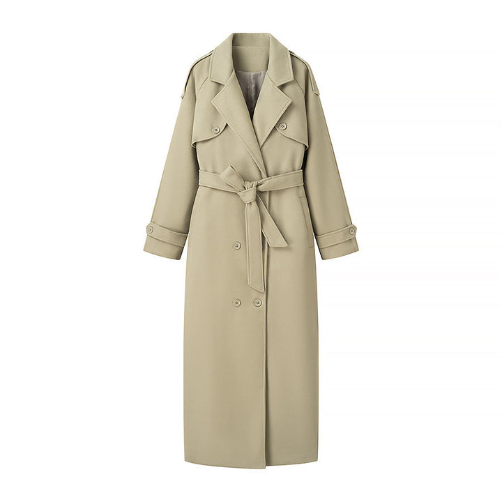 Women's trench coat with double breasted and practical belt Lune London