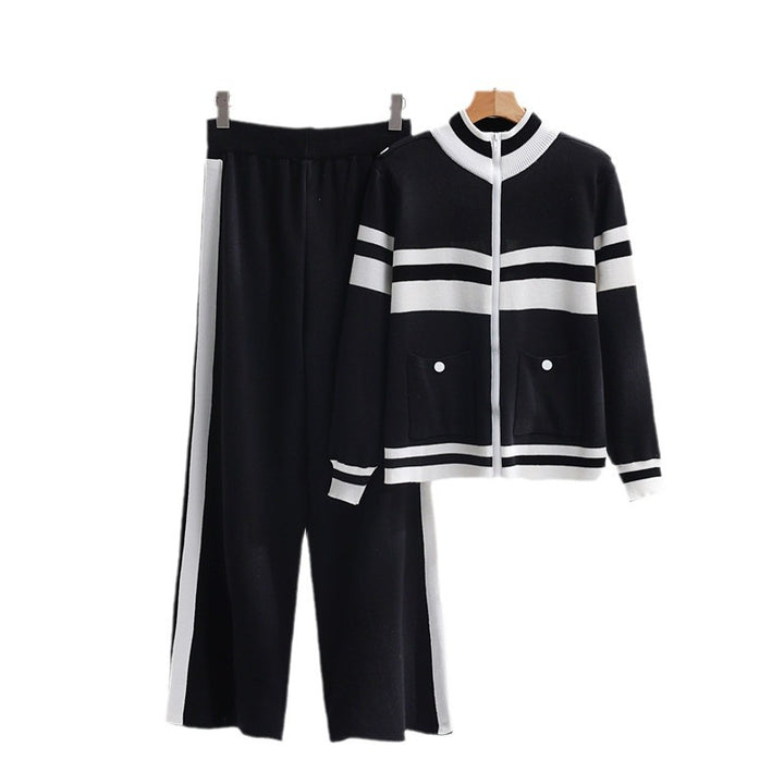 Lune London ladies' knitted sports jacket and pants set