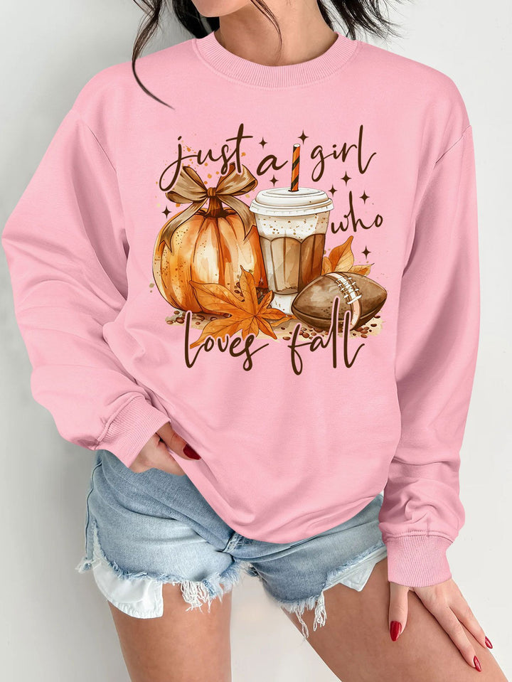 Sweatshirt pour femmes avec motif d'automne et impression inspirante Chic & Stil