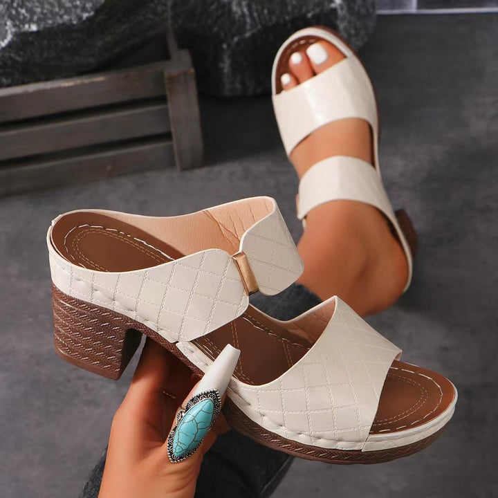 Lune London block heel sandals for women