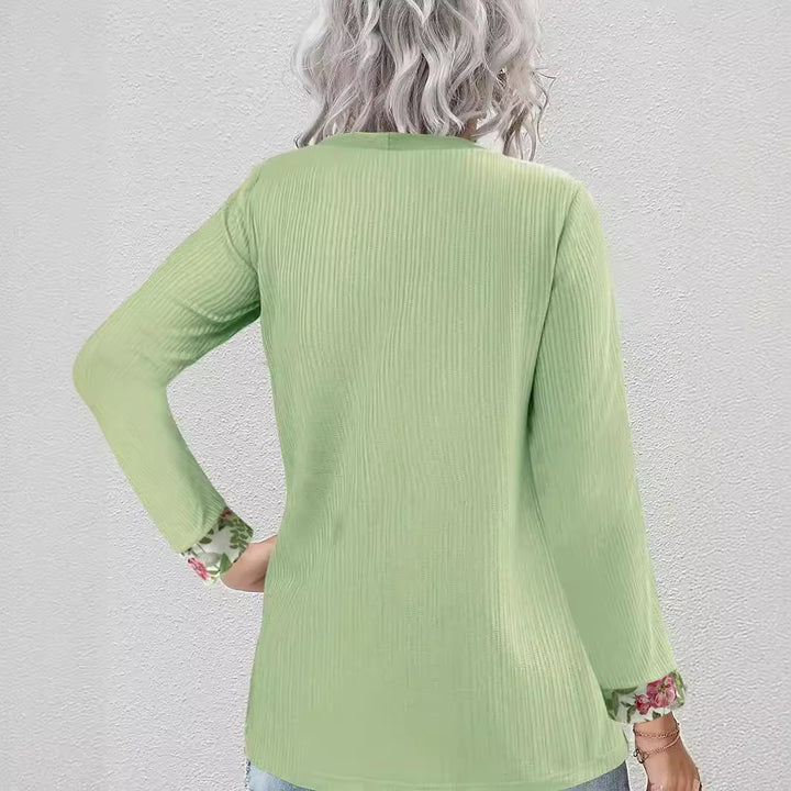 Ladies casual cardigan with floral lining and long sleeves Lune London