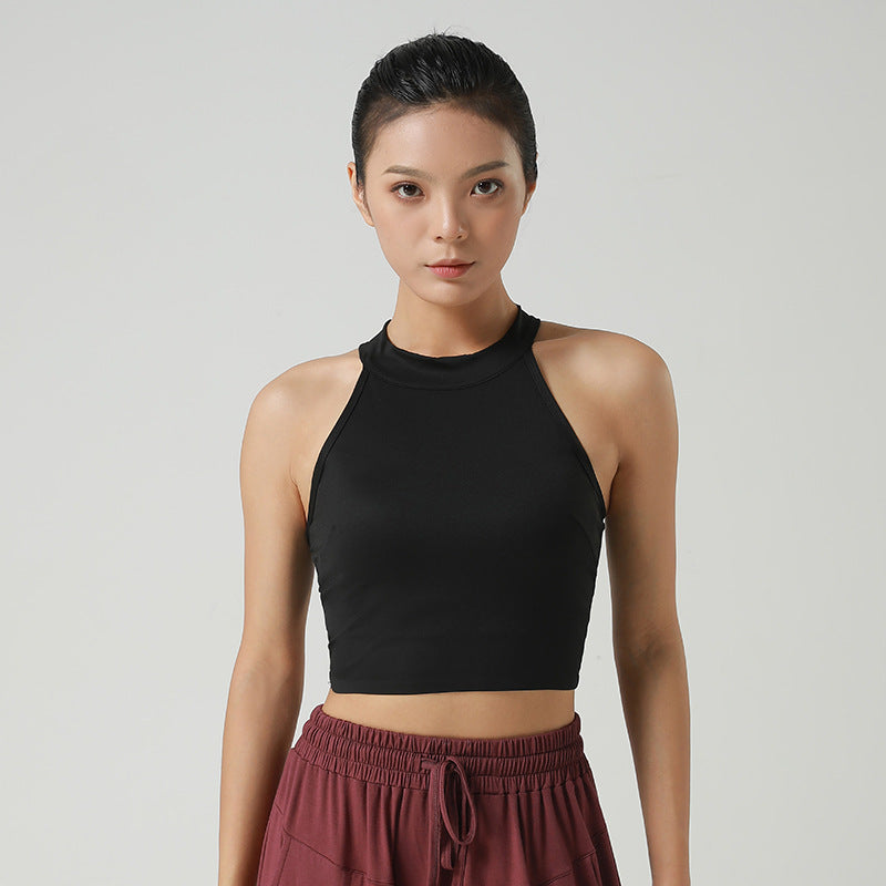 Ladies Sportif Crop-top with high collar and breathable properties Lune London