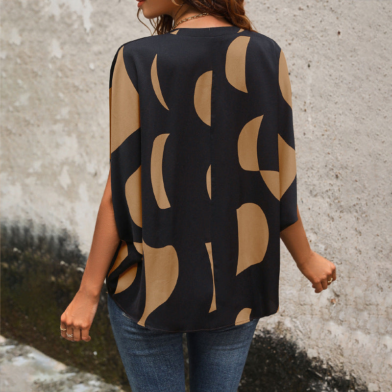 Women Abstract Print Blouse Stylish Lune London