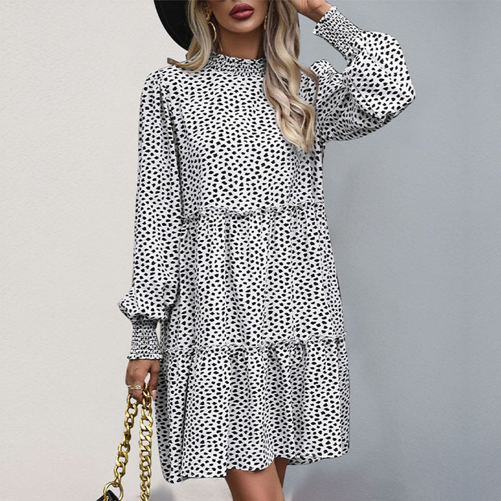 Casual mini dress for ladies with ruffles and loose fit Lune London