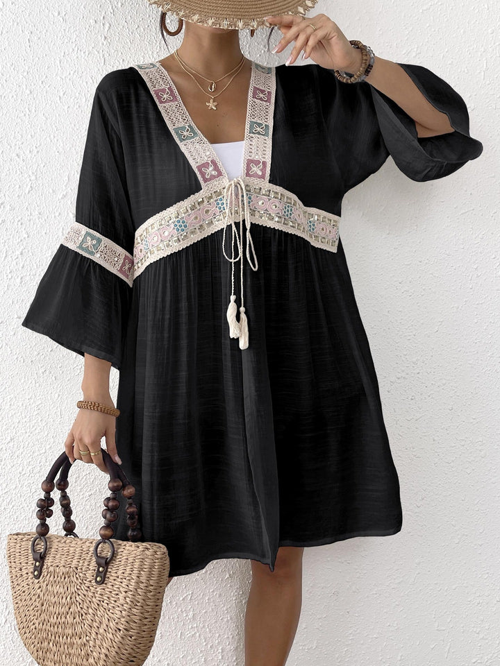 Women Bohemian decorative beach cover-up Lune London