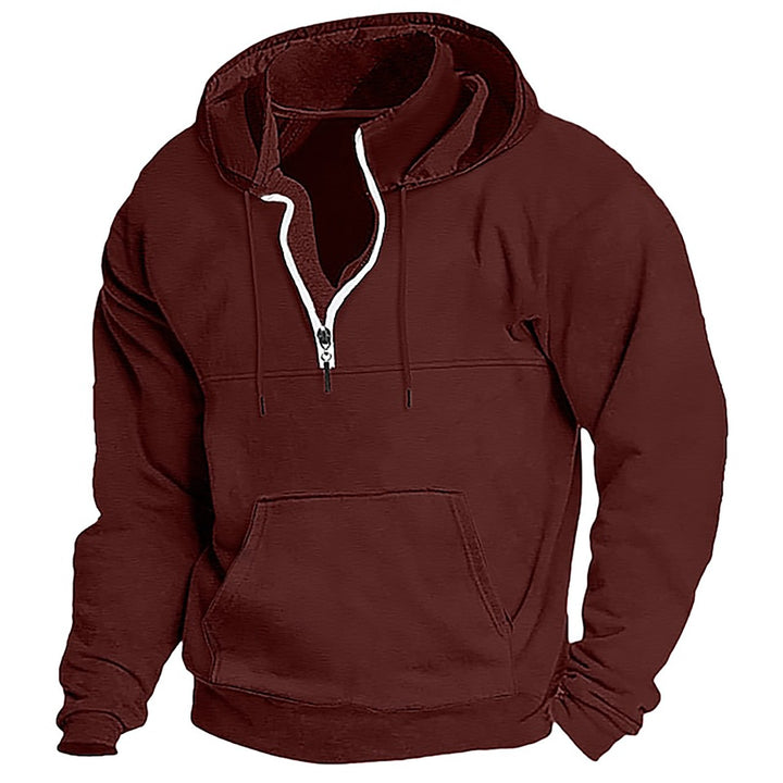 Comfortable hooded sweatshirt for men with full zip Lune London