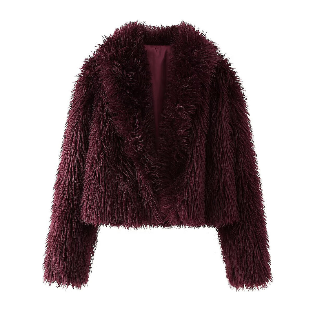 Ladies Cozy Jacket with Chic Synthetic Fur Lining
