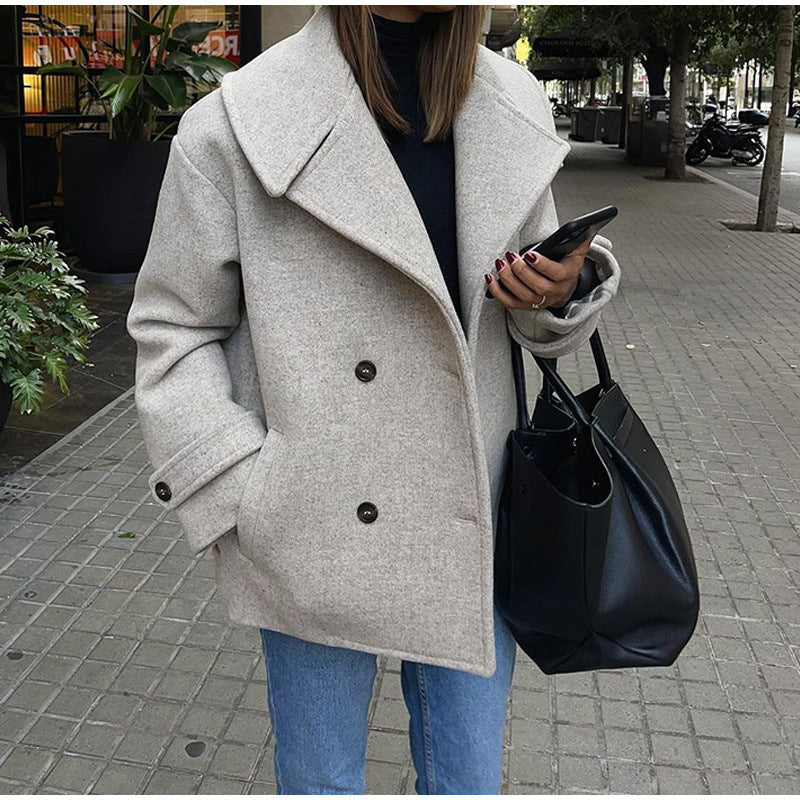 Lune London oversized wool coat for women