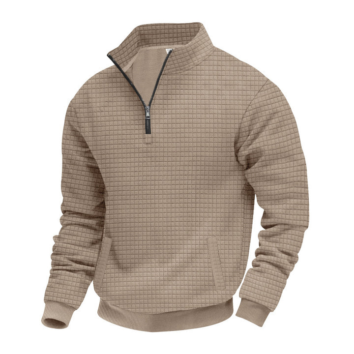 Functional fleece sweater for men with half-zip and side pockets Lune London