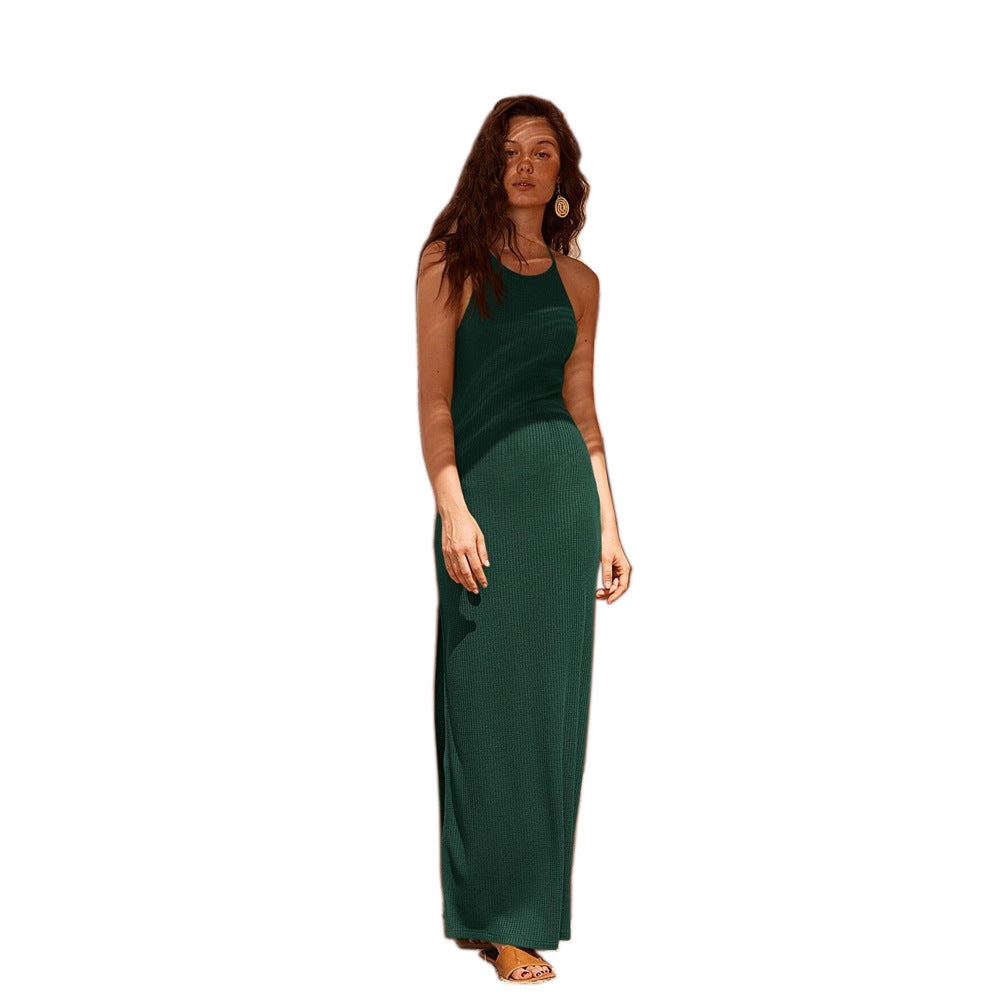 Robe maxi pour femmes avec texture côtelée élégante et coupe ajustée Chic & Stil