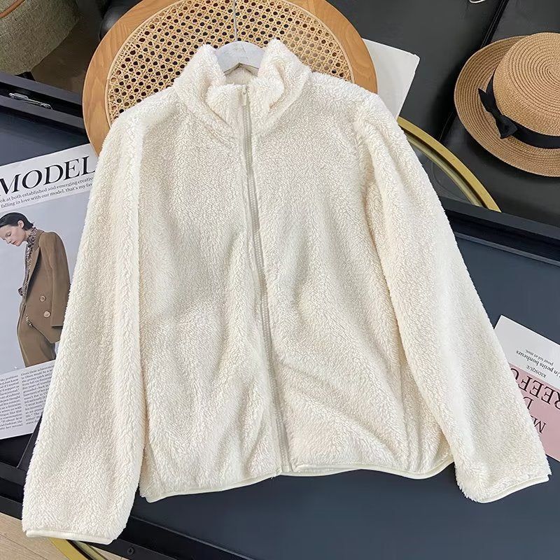 Veste en polaire pour femme avec col haut et doublure intérieure douce Chic & Stil