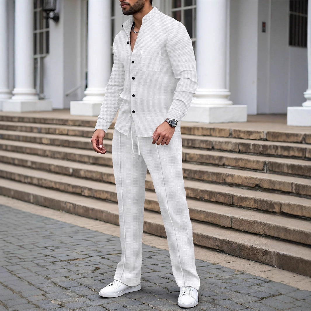 Elegant plaid pants for men with matching shirt Lune London