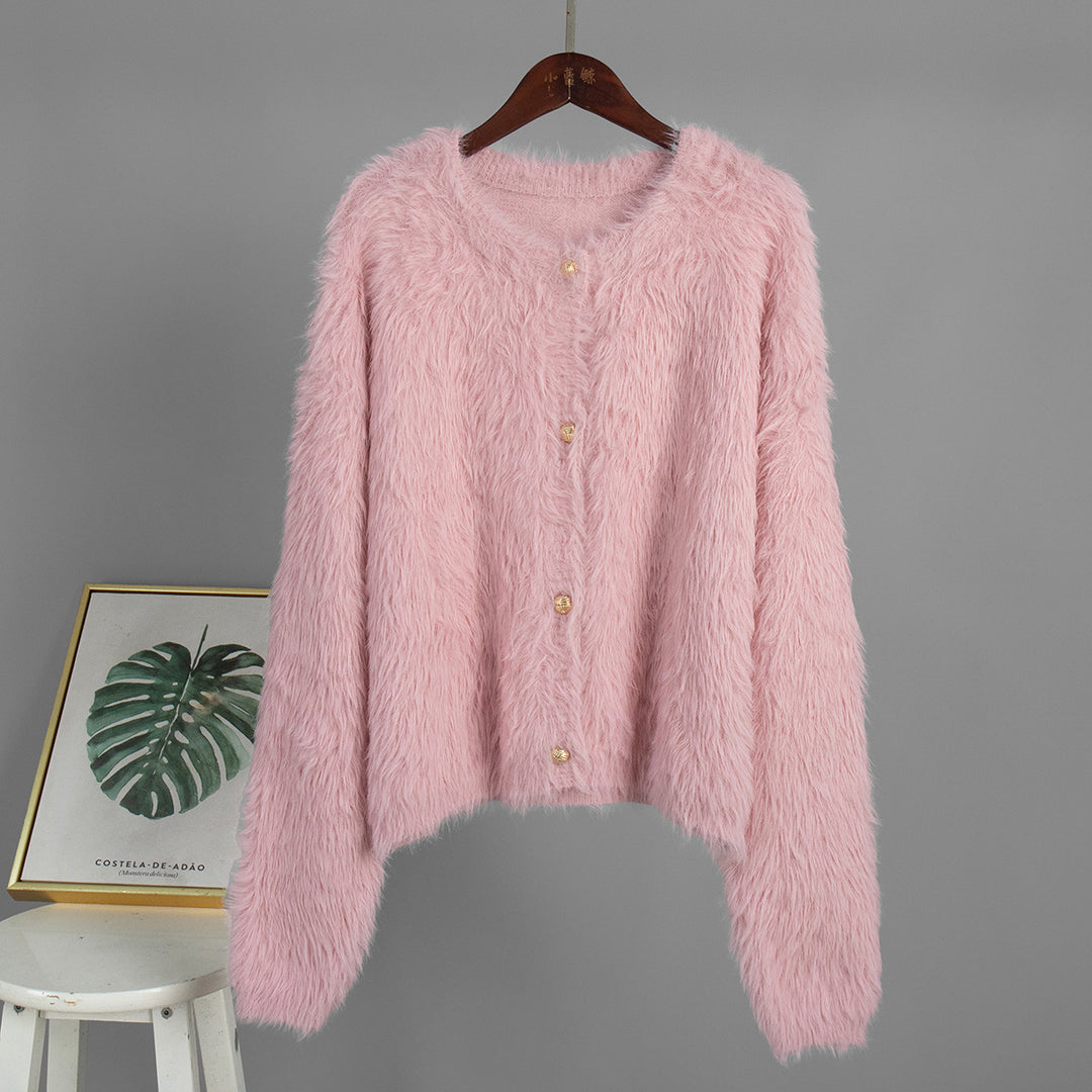Pull en maille moelleuse pour femme en 100 % nylon avec coupe décontractée Chic & Stil
