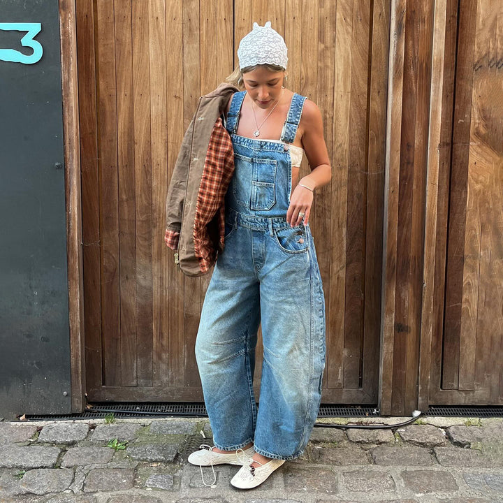 Relaxed Fit Casual Denim Overall for Women Lune London