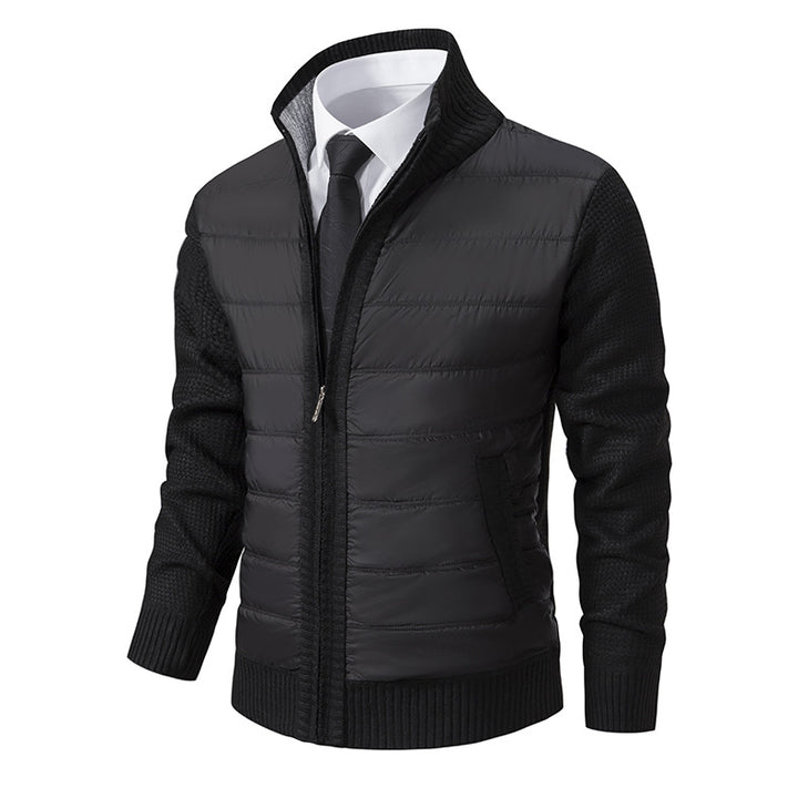 Hybrid quilted jacket for men with modern collar and elastic cuffs Lune London