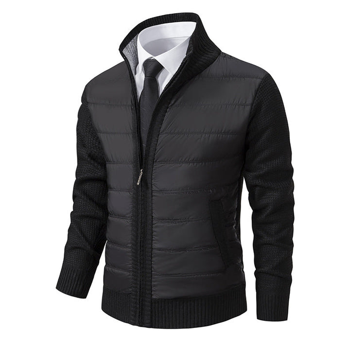Men's Quilted Hybrid Jacket with Modern Collar and Elastic Cuffs Lune London