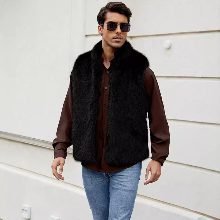 Faux fur vest for men with an elegant cut Lune London