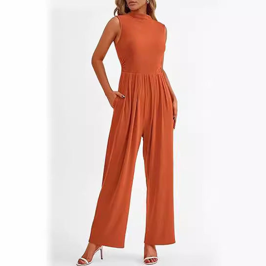 Elegant Woman Flowy Jumpsuit Lune London