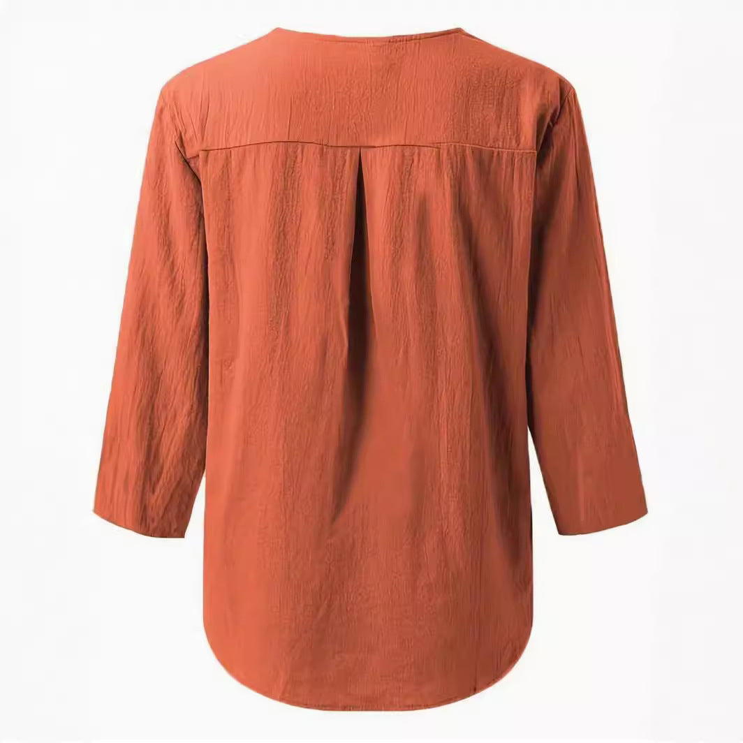 Shirt blouse for women with casual button placket Lune London