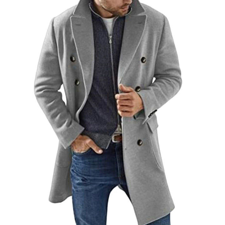 Suede coat tailored men's