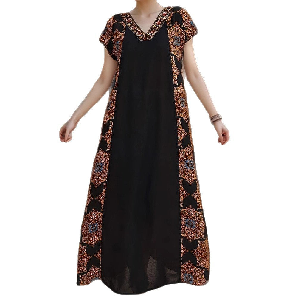 Maxi dress for women with elaborate embroidery details and a flowy fit Lune London
