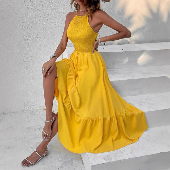 Ladies High-Low Backless Dress Lune London