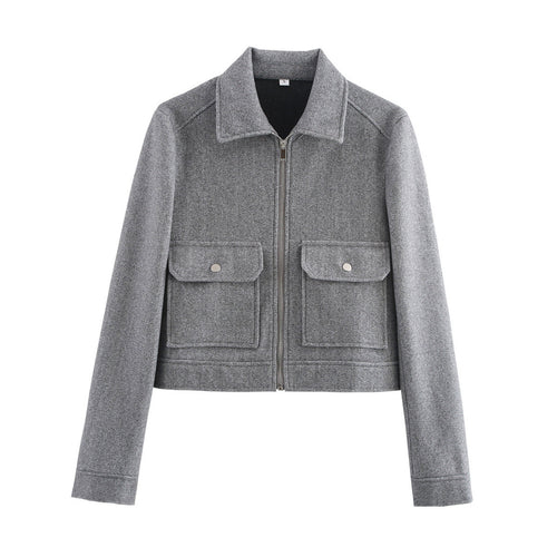 Women's down jacket with practical flap pockets Lune London