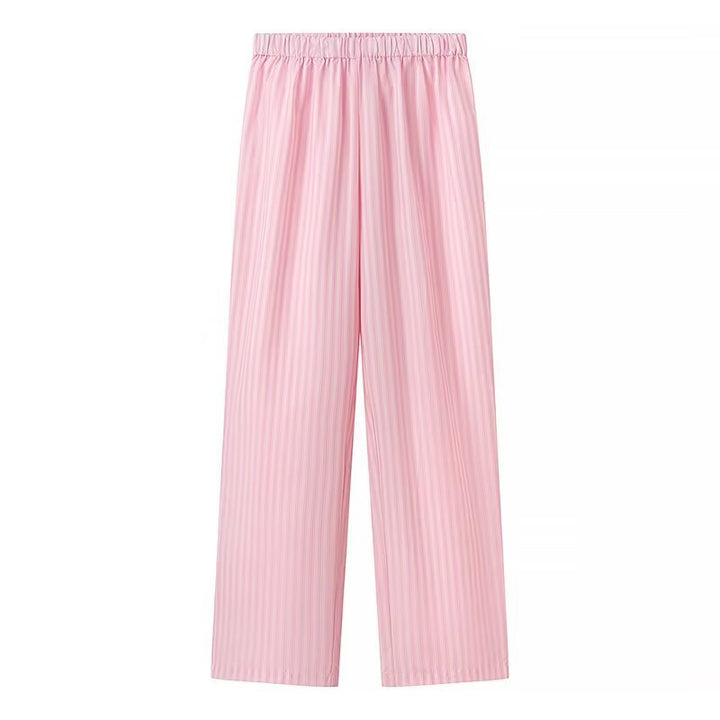 Light palazzo pants for women with fine stripes Lune London