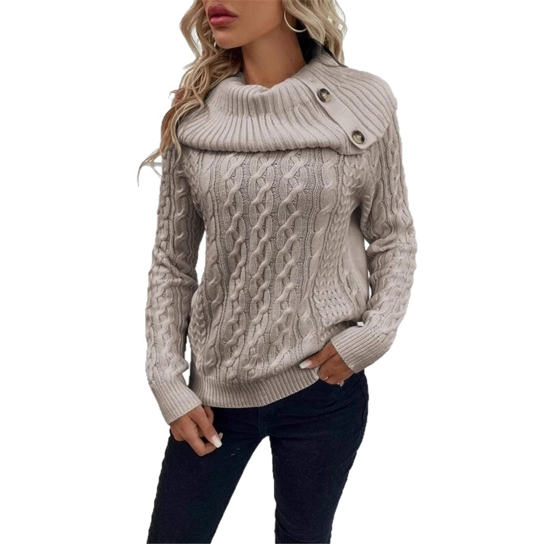 Ladies oversized knit sweater with chic and style