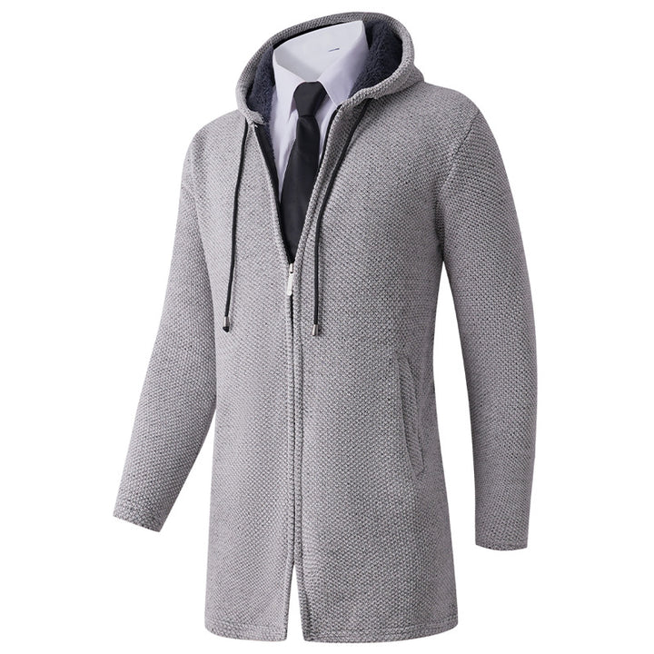 Casual hoodie jacket for men with exposed zipper and practical hood Lune London