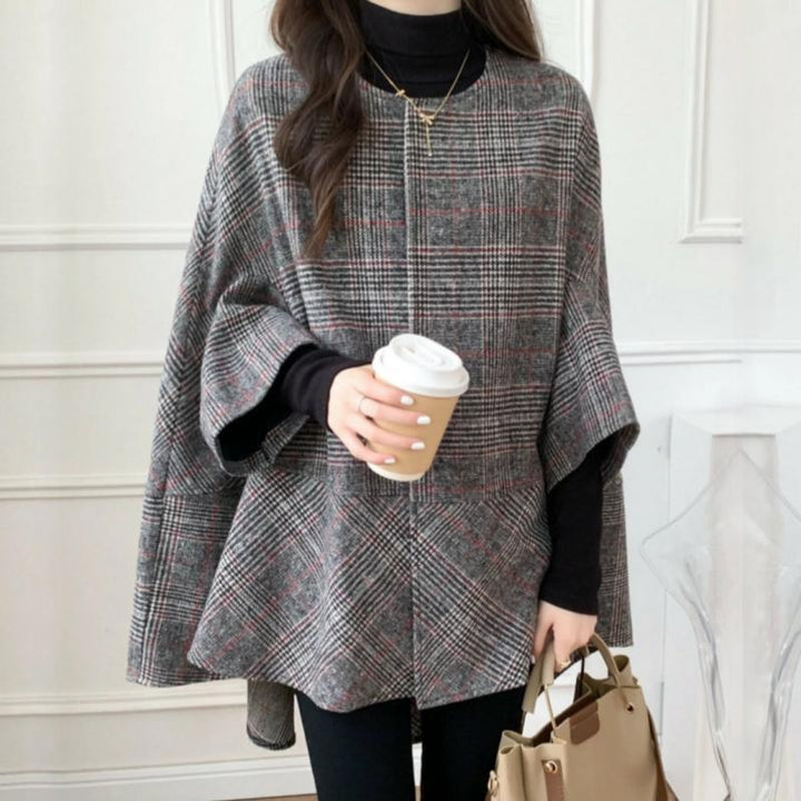 Cardigan Oversize Femme en Motif Ecossais Moderne Chic & Stil