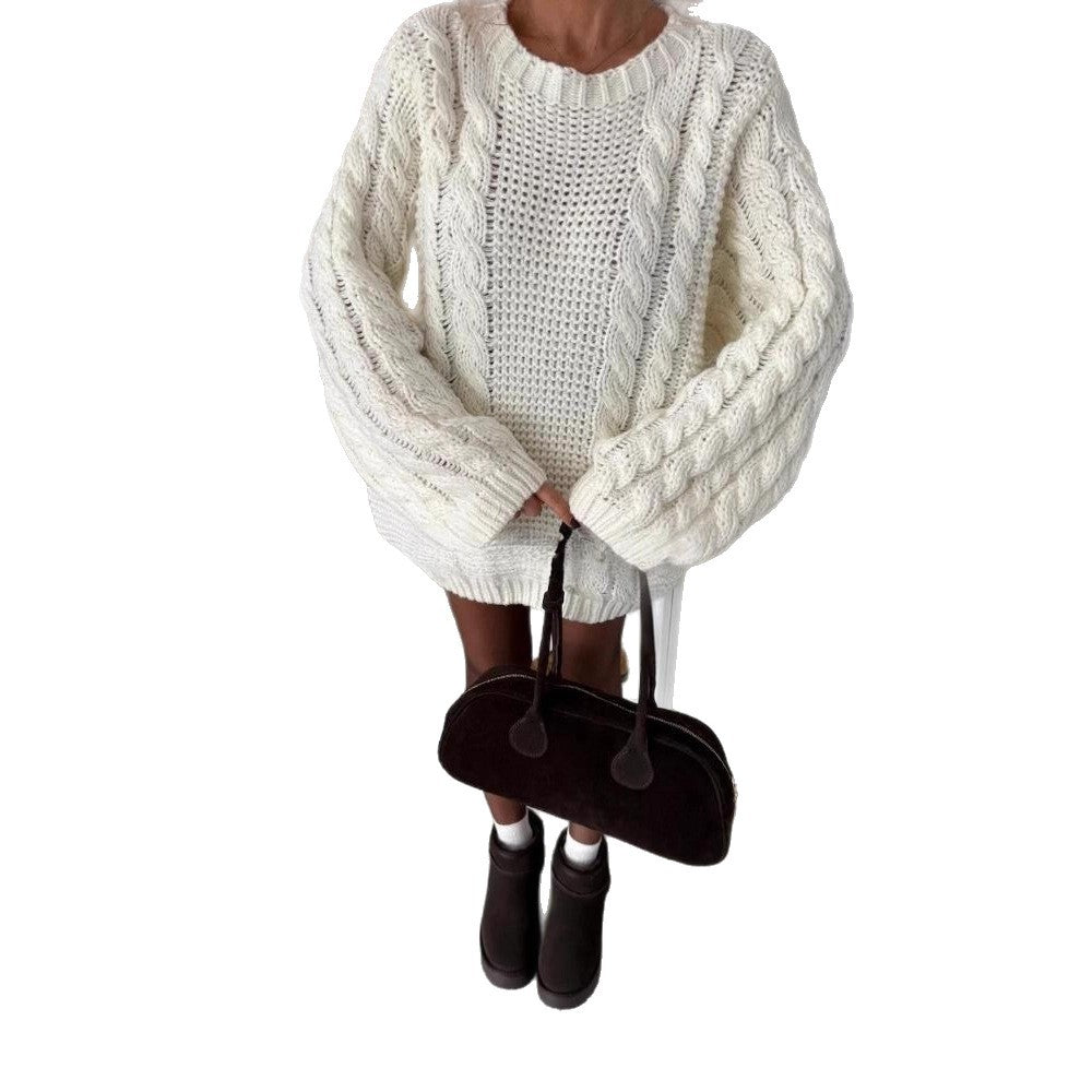Pull en tricot pour femmes avec motif en gros câble et coupe oversize Chic & Stil