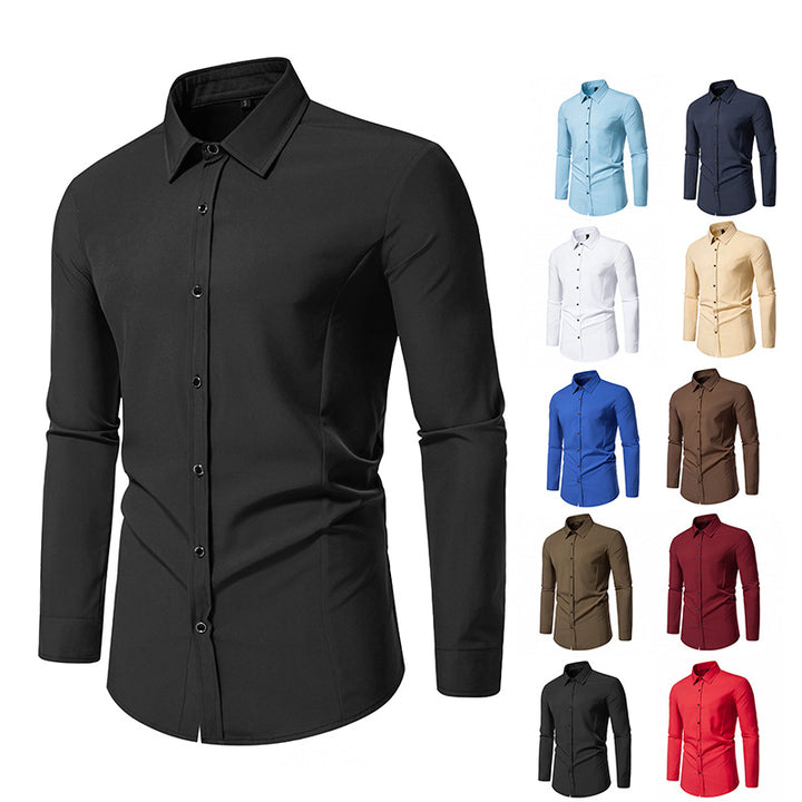 Trendy long sleeve shirt for men with a chic elegant cut Lune London