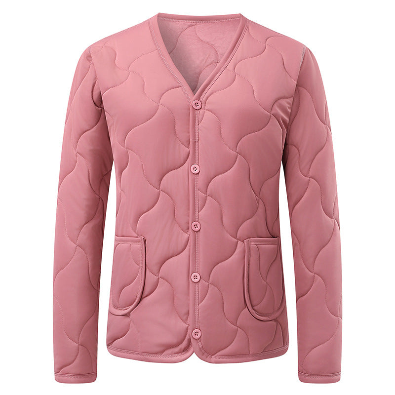 Ladies down jacket with practical pockets and button closure Lune London