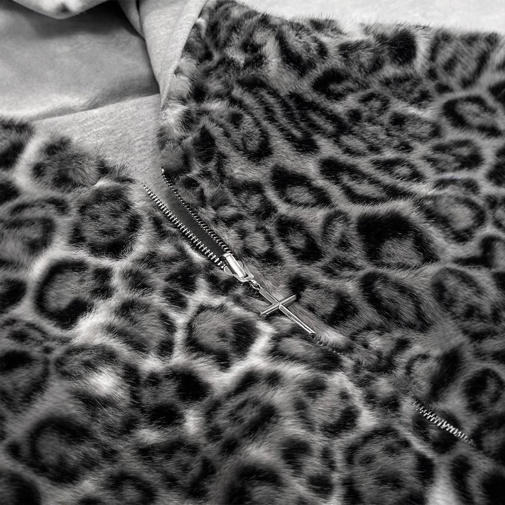 Veste en polaire pour femme avec doublure réversible au design animalier Chic & Stil