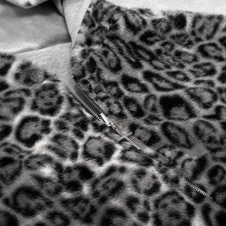 Veste en polaire pour femme avec doublure réversible au design animalier Chic & Stil