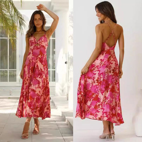 A-line midi dress inspired by flowers Lune London for women