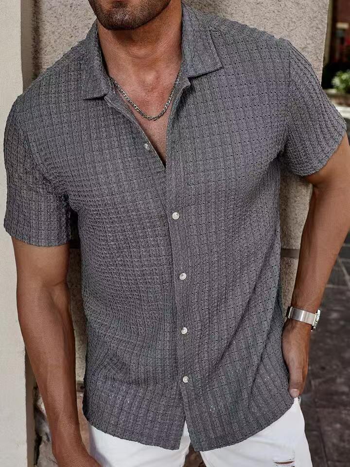 Casual short-sleeve shirt structured for men Lune London