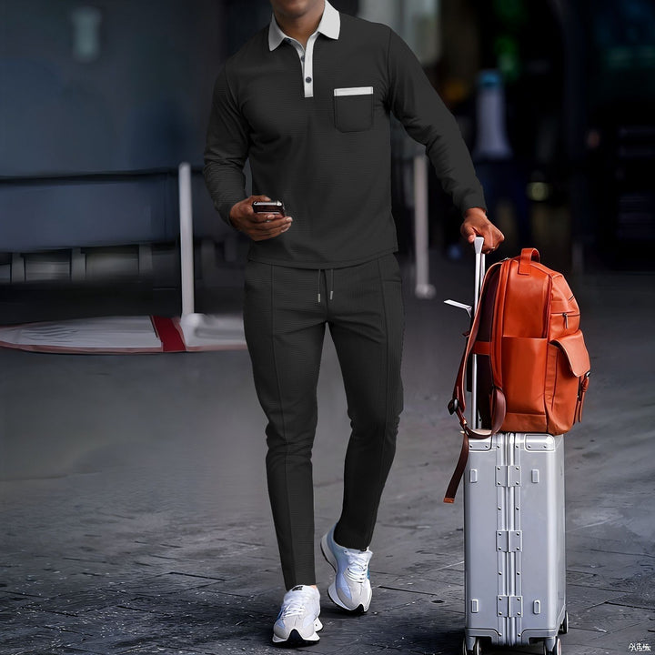Men's sporty travel set with modern collar and practical pockets Lune London