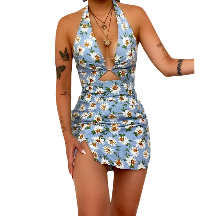 Mini strapless floral print dress Women Lune London