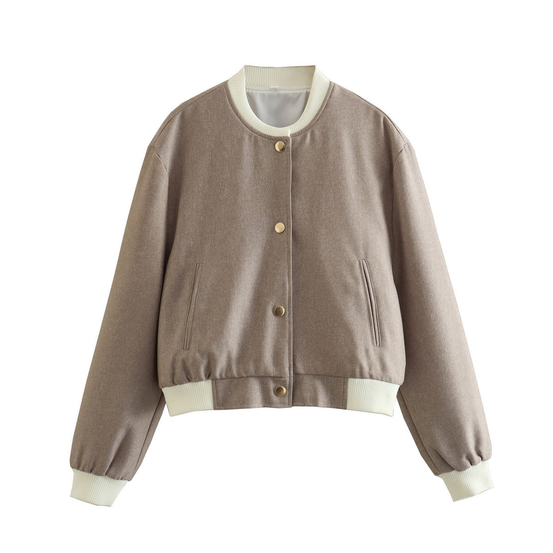 Fashionable short women's bomber jacket with contrasting details Lune London