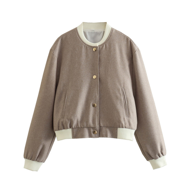 Fashionable short women's bomber jacket with contrasting details Lune London
