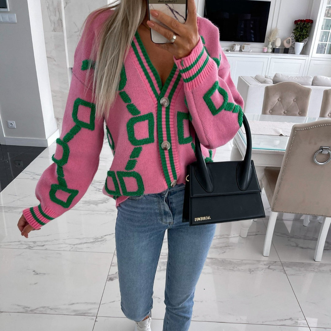 Fashion cardigan for women with graphic design Lune London