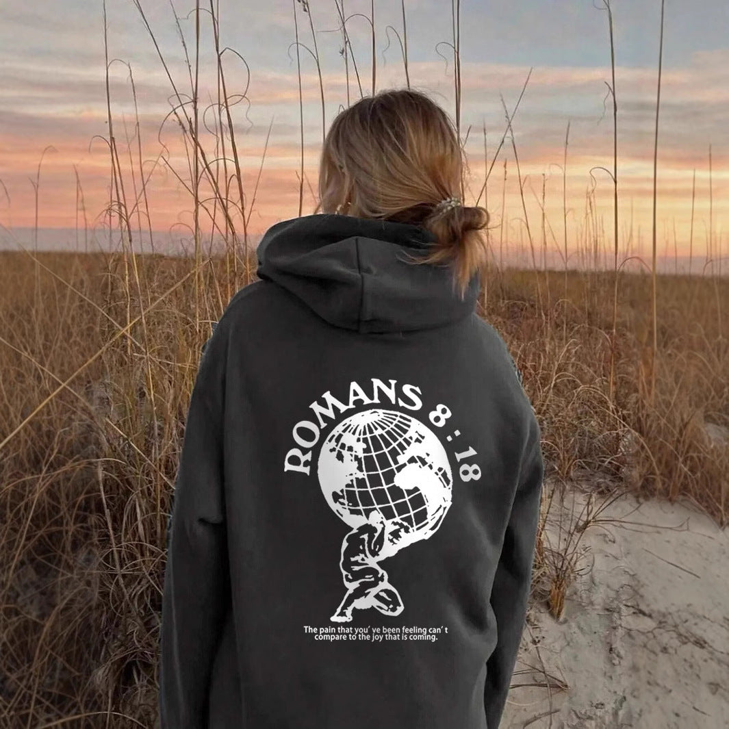 Women's hoodie with inspiring world motif and high-quality print Chic & Stil