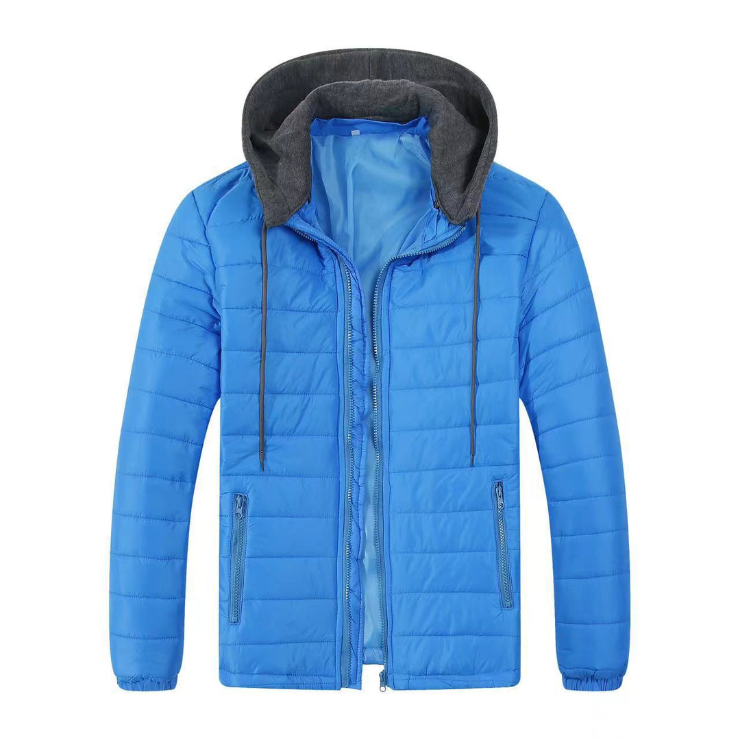 Men's quilted transition jacket with adjustable hood and insulated filling Lune London