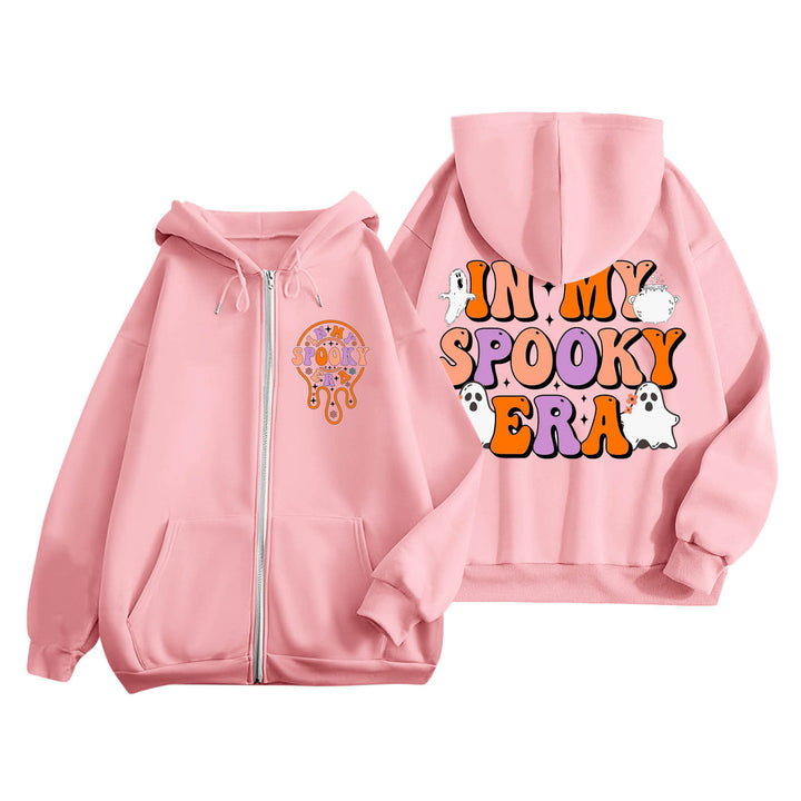 Hoodie pour femmes avec imprimé effrayant et poches kangourou Chic & Stil